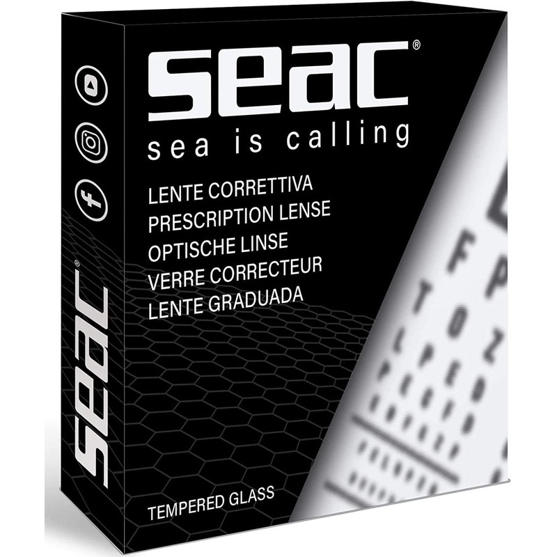 Seac Extreme optische Glaeser, Korrekturlinse für Tauchmaske in beide Richtungen