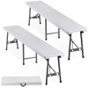SEGAWE 2PCS 6FT Plastic Folding Bench Portable Bench Outdoor for