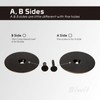Siwil Door Hole Cover Plate Black, 2-5/8" Diameter Solid Steel,