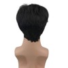 Aimole Mens Wigs Short Black Straight Hair Synthetic Full Wig(2