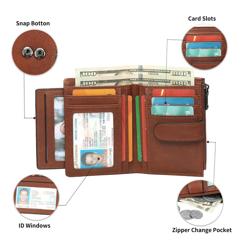 FALAN MULE Wallet for Men RFID Blocking Bifold Leather Card