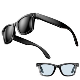 Diyeeni Gafas Inteligentes de IA con Cámara HD de 1080p y Bluetooth - 25 Traducción del Idioma y Reconocimiento de Fotos de IA, Gafas Inteligentes par