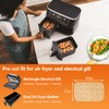 Vailnd Air Fryer Liners Disposable, 100PCS Rectangular Parchment Paper Sheets,