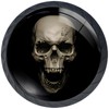 Artinhand 4 Pack Skull Kitchen Cabinet Knobs Round Drawer Pulls