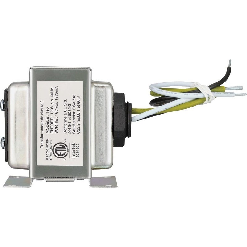 16VAC/30VA Lock Nut Wired Transformer Compatible with Most Smart Video