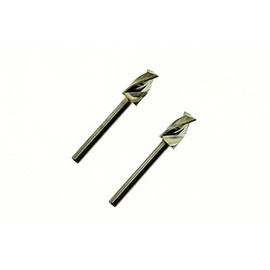 2qty High Performance 6.5mm Carbide End Mill Router Bit Flat Bottom Up-Cut for FR4 CNC PCB Circuit Board Aluminum More Spiral 2 Flute 1/8" Shank