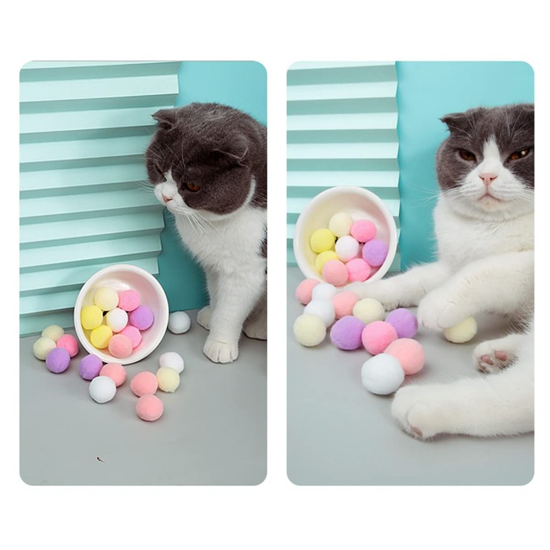 Cat Pom Ball 3CM 20 PCS Indoor Cat Toy Kitten