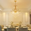 WUZUPS Crystal Chandelier 10-Light Pendant Ceiling Light Modern Lighting Fixture