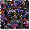 Neon Stickers 100 Pcs, Cool Graffiti Neon Stickers for Children