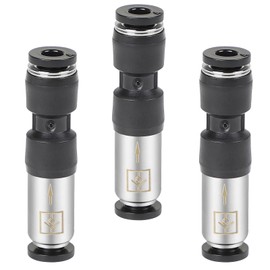 EFUTURETIME 3 x Pneumatic Check Valve 4 mm Compressed Air Connector Disposable Pneumatic Connector Stainless Steel Connectors for Quick Connection of Air Lines