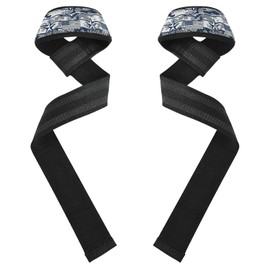Correas de elevación de camuflaje con bandera de pájaro de fe de 26 pulgadas, antideslizantes, para levantamiento de pesas, culturismo, levantamiento de pesas y peso muerto