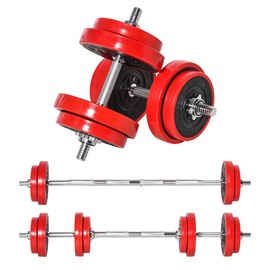 Soozier Adjustable Dumbbell Set, 44/66 lbs Convertible to Barbell Weight Set for Home Gym Women and Men Weight Lifting Training - Color: 4-in-1, 66lbs