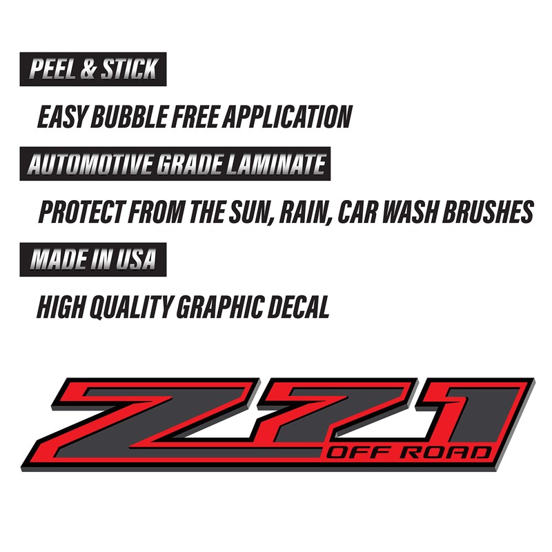Z71 Offroad Truck Decals - 2014-2018 Bedside Stickers (Z71 Offroad