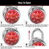 Master Lock 1504D Locker Lock Combination Padlock, 1 Pack, Red