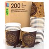Eurocali 200 Espresso Paper Cups 65 ml Biodegradable Coffee Disposable