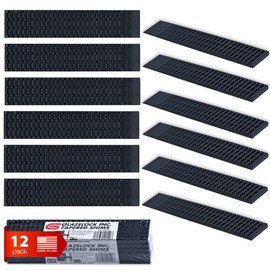 Glazelock Prescored Plastic Shims for Leveling (12 Pack) 7-3/8-Inch Length - Professional Quick-Snap Scored Wedges to Level Doors, Toilet Shims, Windows, Cabinets – Indoor Outdoor Use - Made in USA
