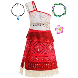 Sabbenia Princess Dress Up for Girls Ocean Adventure Costumes Birthday Christmas Gift Cosplay Party Carnival 3-4T