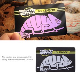 Crawling Animal UV Test Card, Reusable, Quick Test, UVB Sensor Card, UVB Map Display, Heating Lamp, Photochromic UVB Map Display for Reptile UV Test