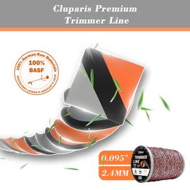 Cluparis 5-Pound Super Heavy Duty Trimmer Line .095-Inch-by-1683-ft Twist Pro Trimmer Line Spool 3-Component Tri-Extrusion Weed Eater String with Super Line Cutter