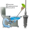Flexible Toilet Brush Plastic Bathroom Clogging Cleaner Stainless Steel Long