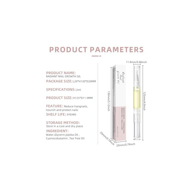  4PCS Cuticle Oil Pen Nail Growth and StrengthenerNail Growth