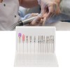 20 Holes 14pcs Nail Grinding Head Holder Manicure Pedicure Bits
