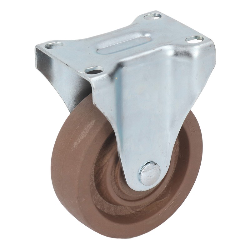Nylon Caster 4in Fixed Plate Caster Wheel Heat Resistant for