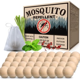 Mosquito Repellent Balls (36-Pack) – Natural Indoor & Outdoor Protection for Patio, Yard, Camping & Travel