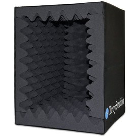 BXI Portable Vocal Booth, Large Foldable Microphone Isolation Shield, Music Recording Studio Sound Echo Absorbing Box, Desk & Stand Use Reflection Filter with Thickened Dense Acoustic Foam