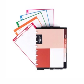 Modubooq organizer, apricot - Modular Reusable Smart Notebook A5 - Notebook with Tabs & Discbound System - 40 modular pages with duratech3 technology - Washable and writes like paper