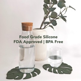 Silicone Trivets for Hot Dishes - Set of 2 Pieces Heat -Resistant Food Grade Silicone Mat, Kitchen Mat, Pot Holders for Kitchen, Kitchen Decor for Counter, Countertop