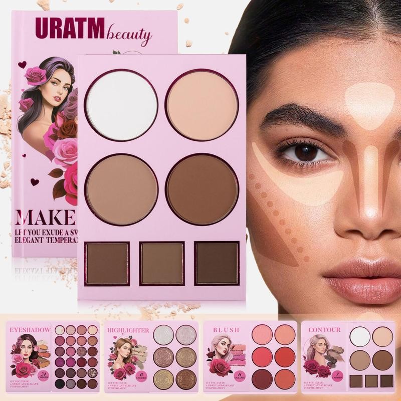 5-Layer Foldable Makeup Palette Book| 67 Pro Shades Contour, Blush,