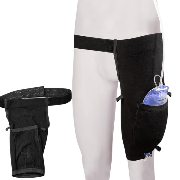 Katheter Beinbeutel Halter, Katheter-Beinbeutelhalter mit Gürtel, Urin-Beinbeutel-Halter Abdeckung Urinbeutelabdeckung Katheter-Ärmeln