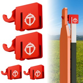 ruiru bro T Post Target Stand 4 Packs Metal Targets Hangers Heavy Duty Bracket Mount Fits Standard T-Posts, Easy Assembly,T Post Targets Holders/Hooks for Metal Plates/Gongs Shooting Targets