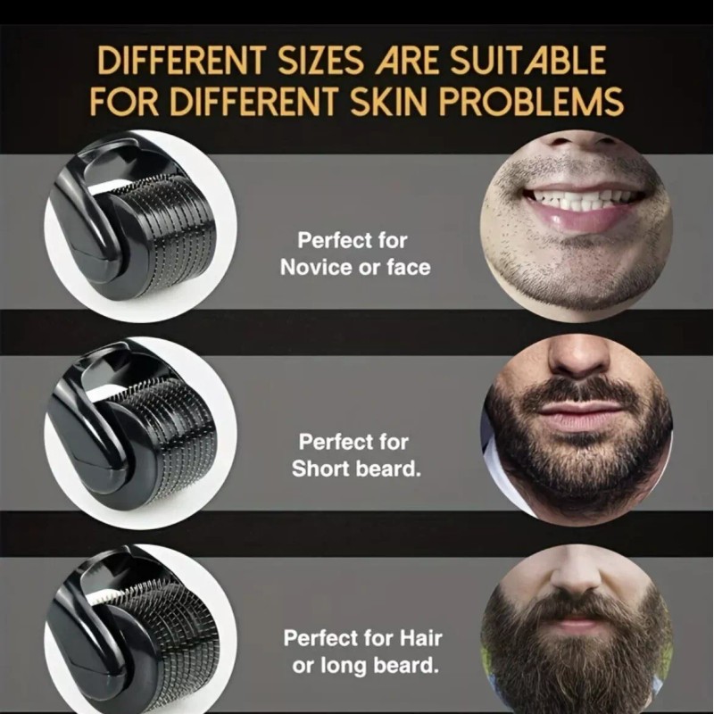 Unbranded Beard Derma Roller For Hair Loss Beard Growth 0.25MM