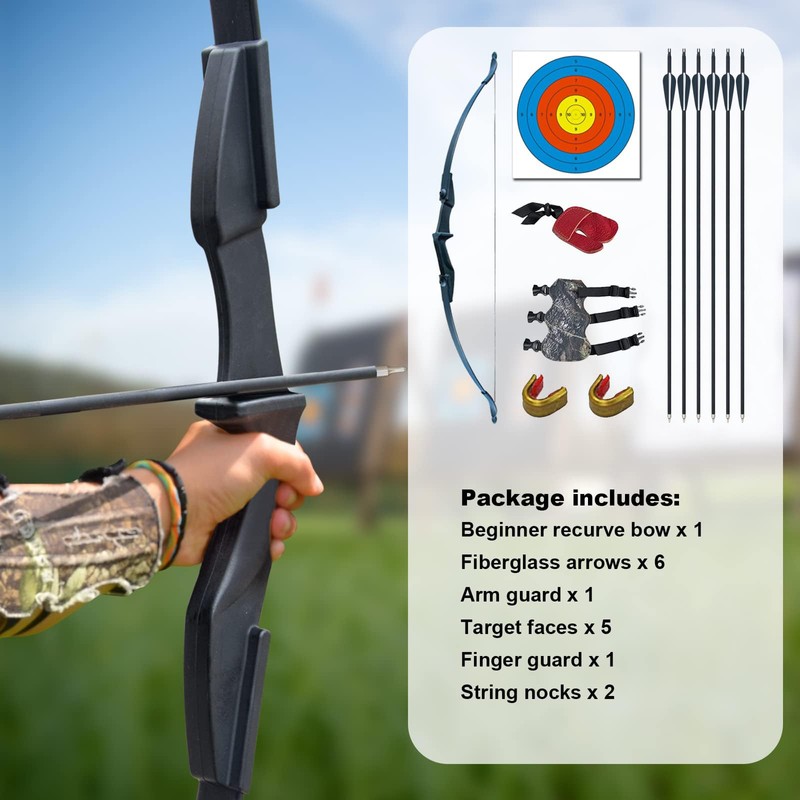 Tongtu Recurve Bow Right and Left Handed,Takedown Bow and Arrows