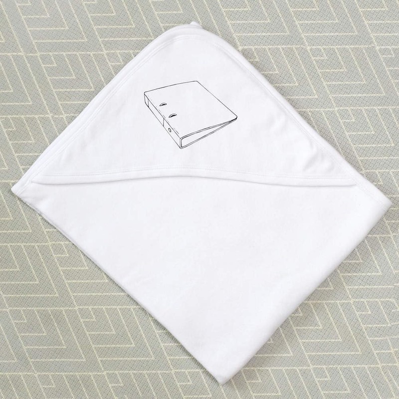Azeeda 'Single Ring Binder' Baby Hooded Towel (HT00035073)