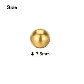 sourcing map 200 Pcs Precision Solid Brass Bearing Balls 3.5mm Industrial Brass Ball Spheres for Machinery, Automotive, and DIY (H62 Brass)