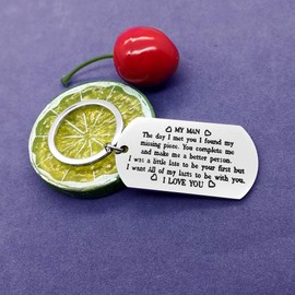 Vadaka to My Man Keychain Gift for Him,Wedding Anniversary Valentine's Day Birthday Gift for Boyfriend Fiance Husband I was A Little Late to Be Your First Keychain