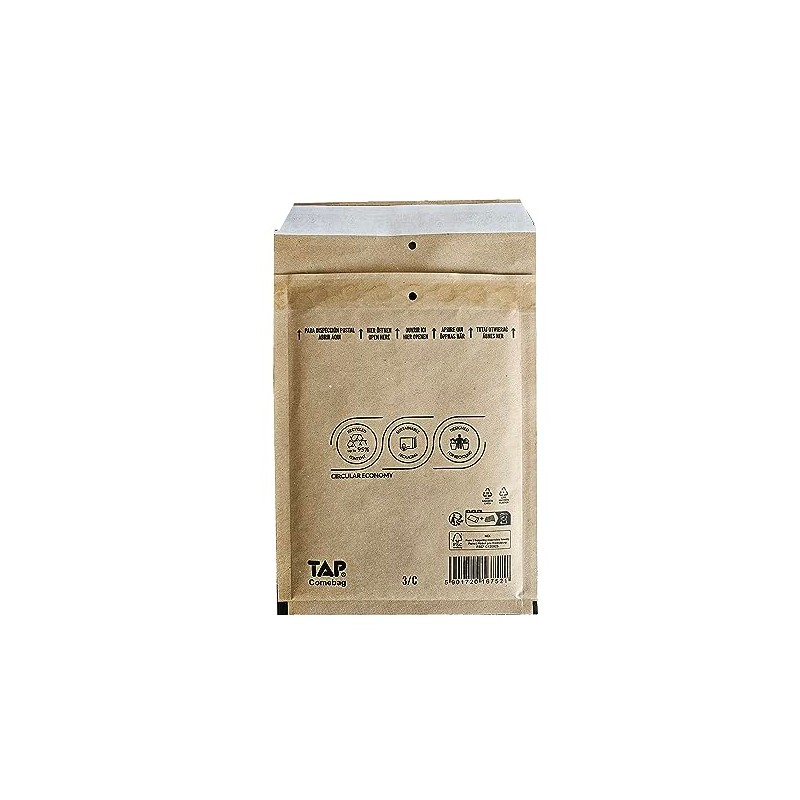 Global Pack Brown Bubble Envelopes Bubble Mailers 3/C 170 x