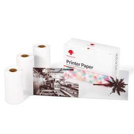 Phomemo Transparent Paper for M02 M02PRO M02S T02 M02X M02L Mini Sticker Printer, Compatible with M03 M03AS M04S M04AS M832 M833 Portable Thermal Printer, 50mm x 3.5m, 3 Rolls