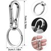 NLQHOPTS 4 Packs Metal Keychain Holder with Key Ring，Key Chain