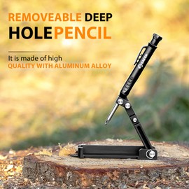 Saker Multifunctional Scribing Tool, Multifunctional Building Pen, Construction Pencil, Carpenter's Pencil, Scribing Tool with Deep Hole Pen, DIY Woodworking Scribing Gauge