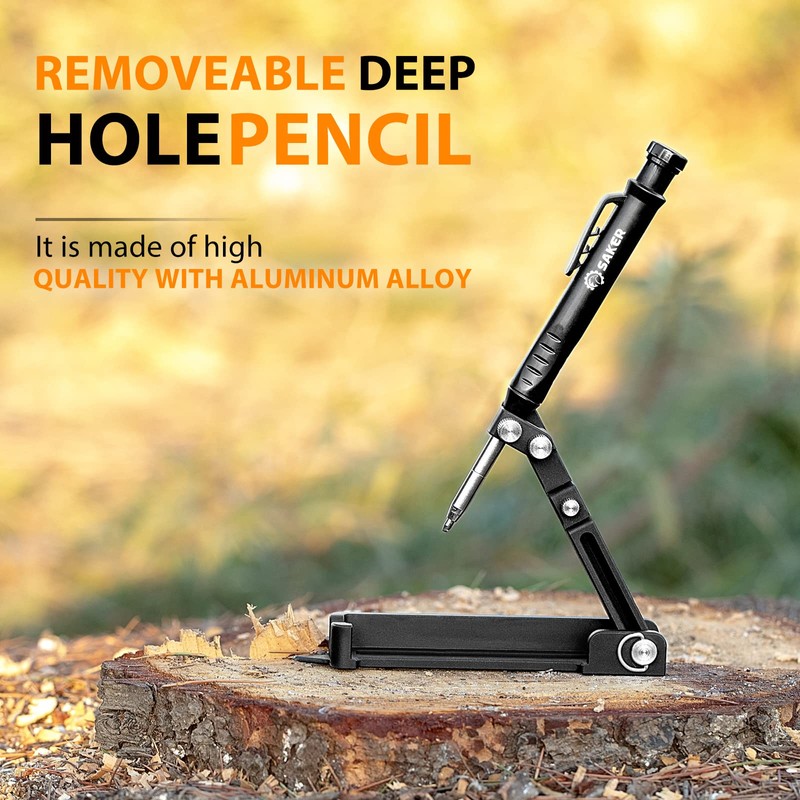 Saker Multifunctional Scribing Tool, Multifunctional Building Pen, Construction Pencil, Carpenter's