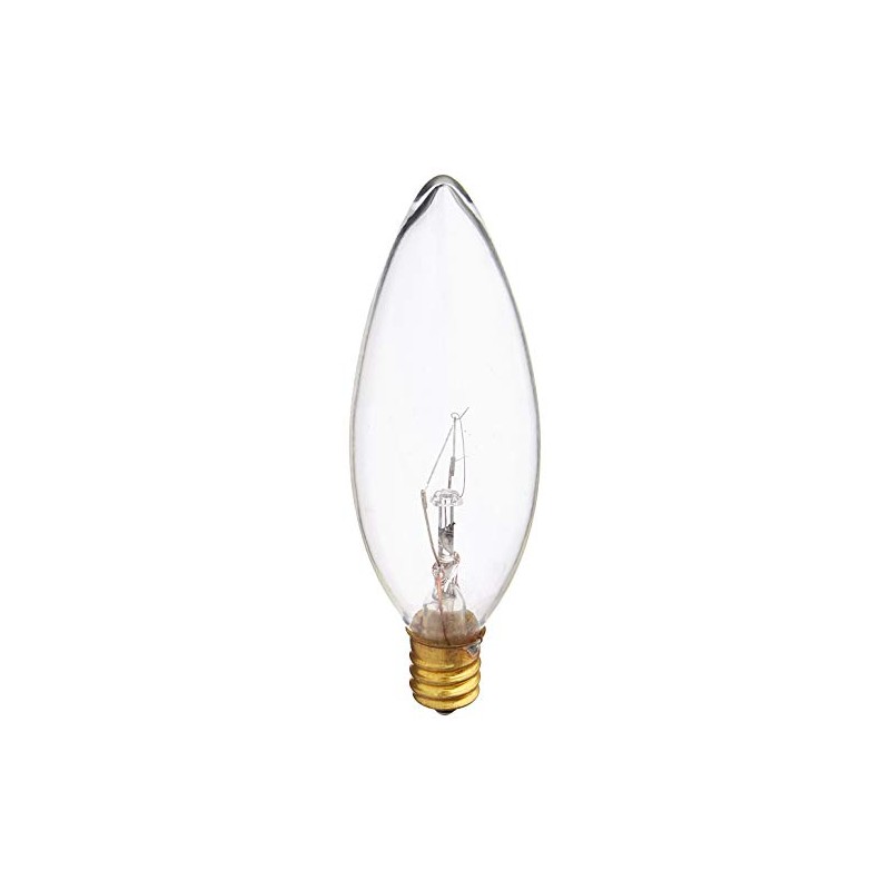 Satco Products S3782 120-Volt 25B9.5 Candelabra Base Clear Light Bulb