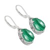 9.51Cts Natural Malachite Earrings For Women Green Stone April Birthstone