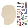 Kids Wooden Puzzle Board 26 Blocks Face Shaped Improve Imagination