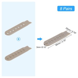 QUARKZMAN 8 Pairs Snapback Strap Cover, 7 Holes Plastic Adjustable Hat Snap Buckle Replacement for Hat Repair (Khaki)