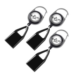 Frugal Smoker Clip Retractable Keychain Lighter Leash (Pack of 3)
