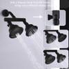 KAPHOME Double Shower Head with Shower Shut-Off Valves,2 Shower Head